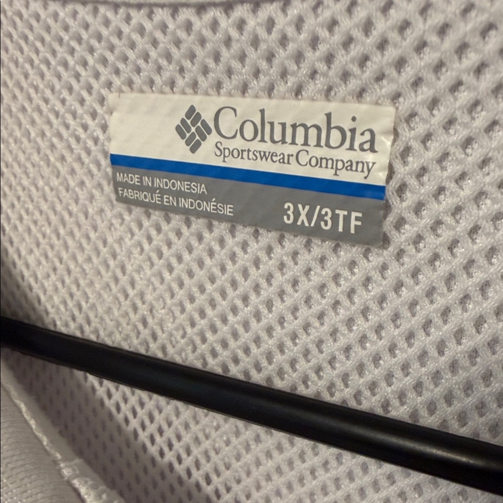 Columbia Men's PFG Perfect Cast Polo Shirt in white 3X - Picture 3 of 8